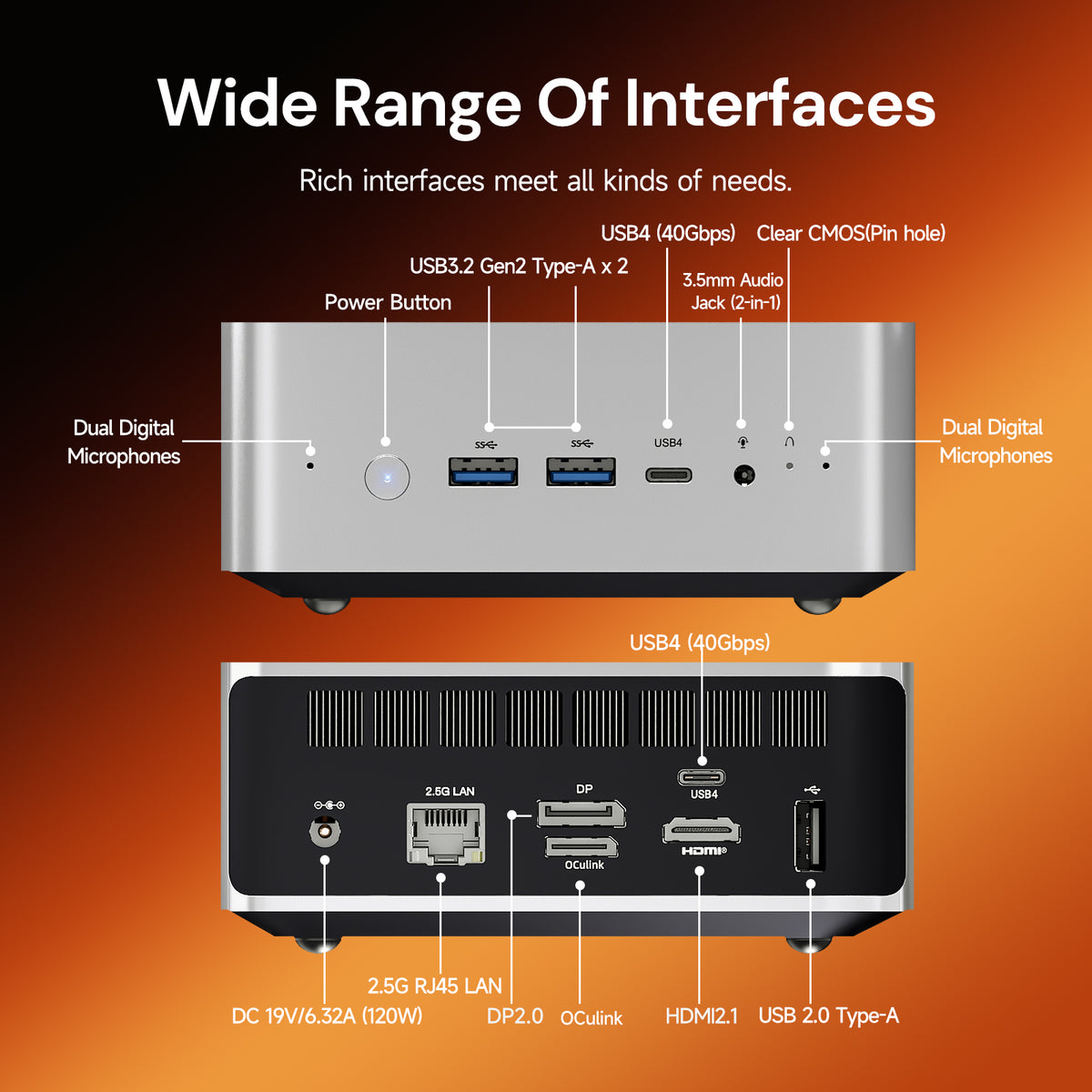 Reatan X8 AI Mini PC Ryzen AI 9 HX470 Crucial 48GB DDR5 1TB/2TB SSD with OcuLink