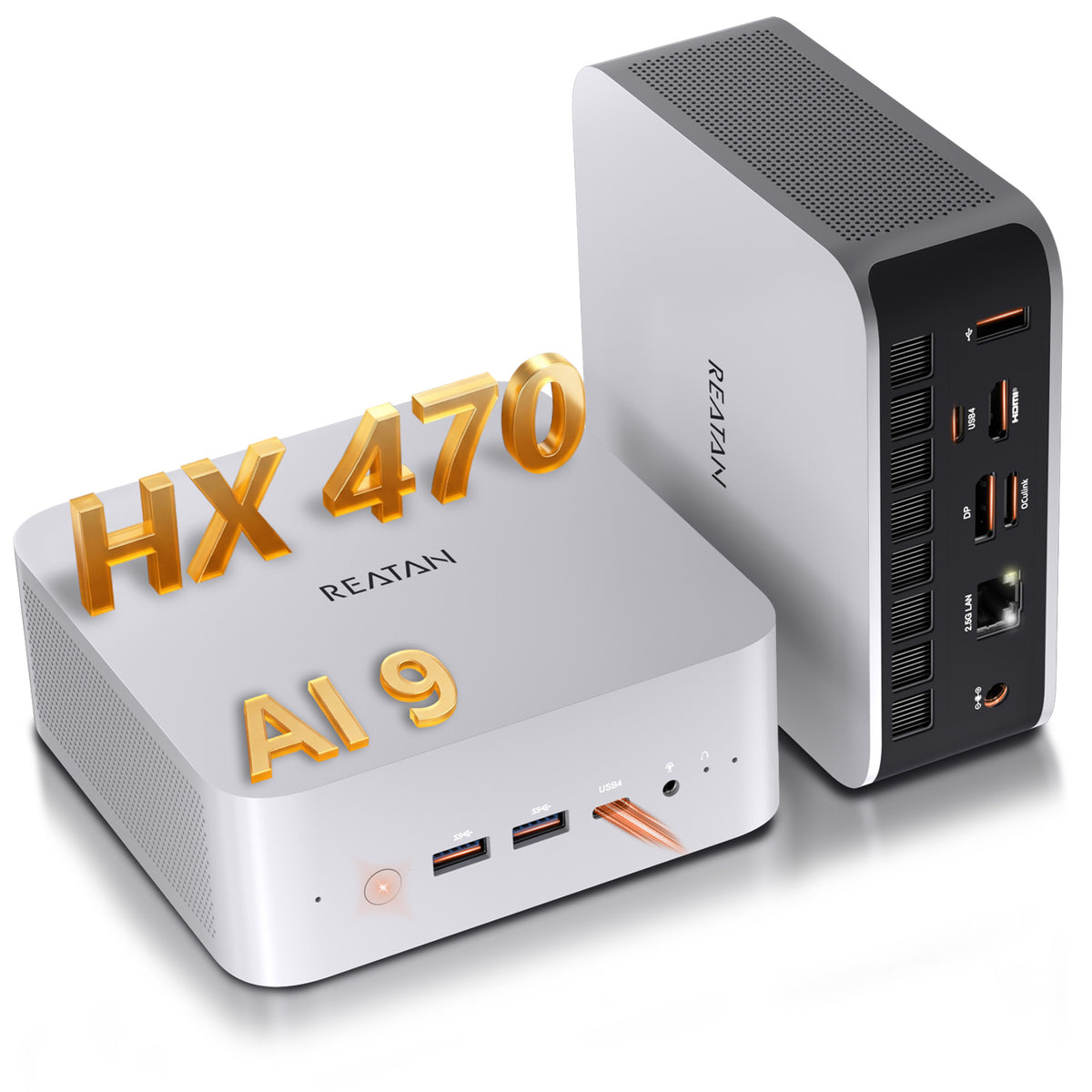 Reatan X8 AI Mini PC Ryzen AI 9 HX470 Crucial 48GB DDR5 1TB/2TB SSD with OcuLink